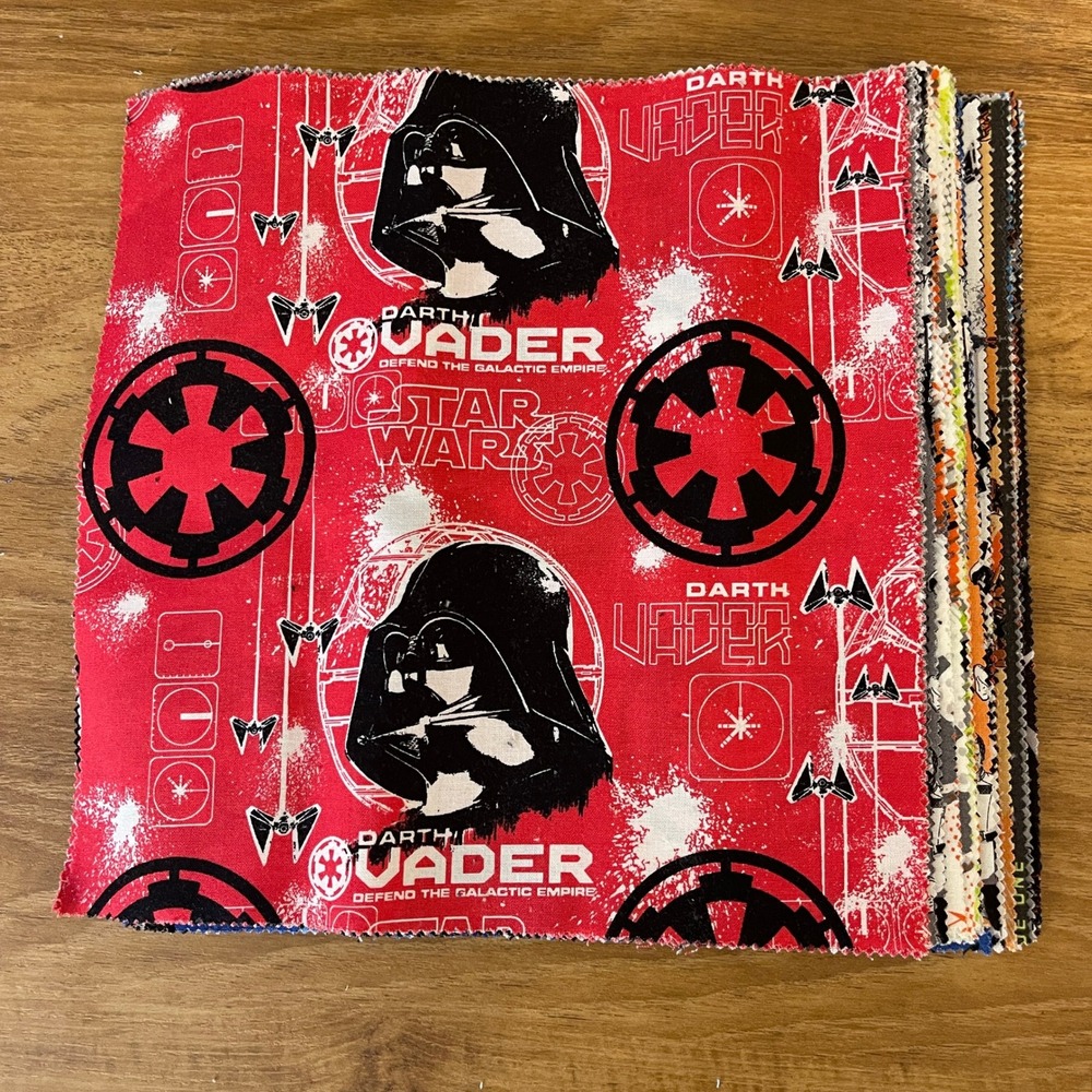 Star Wars Rogue One 10 Inch Layer Cake Fabric Bundle Darth Vader Jyn Erso Cotton
